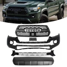 Front Bumper Cover Kit For 2016-2023 Toyota Tacoma With Grilles & Bumper Valance