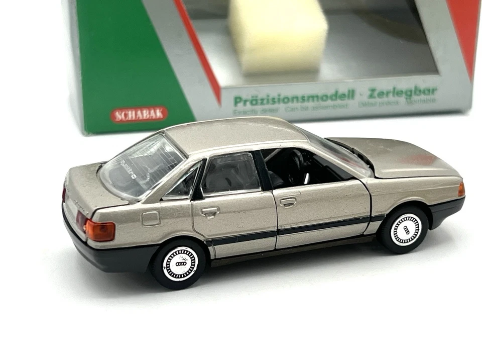 Schabak 1/43 - 1035 - Audi 90 Quattro Gris Dorée - En Boîte - Photo 3/4