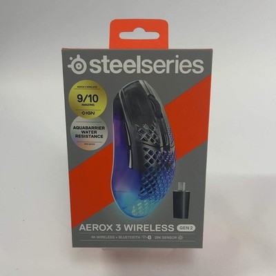 New SteelSeries Aerox 3 Wireless Gen2 62717 Wireless Gaming Mouse Shadow
