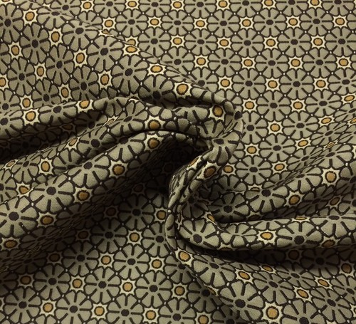 ROBERT ALLEN POLKA FLORAL BEIGE TAN DOTS JACQUARD UPHOLSTERY FABRIC BY YARD 54"W - Picture 4 of 5