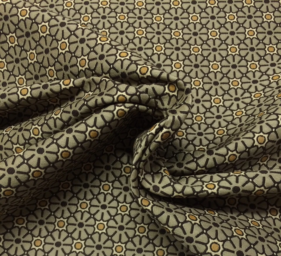 ROBERT ALLEN POLKA FLORAL BEIGE TAN DOTS JACQUARD UPHOLSTERY FABRIC BY YARD 54"W - Image 4 of 4