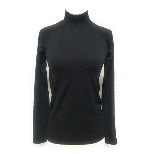 LULULEMON Rest Less Black Knit Mock 