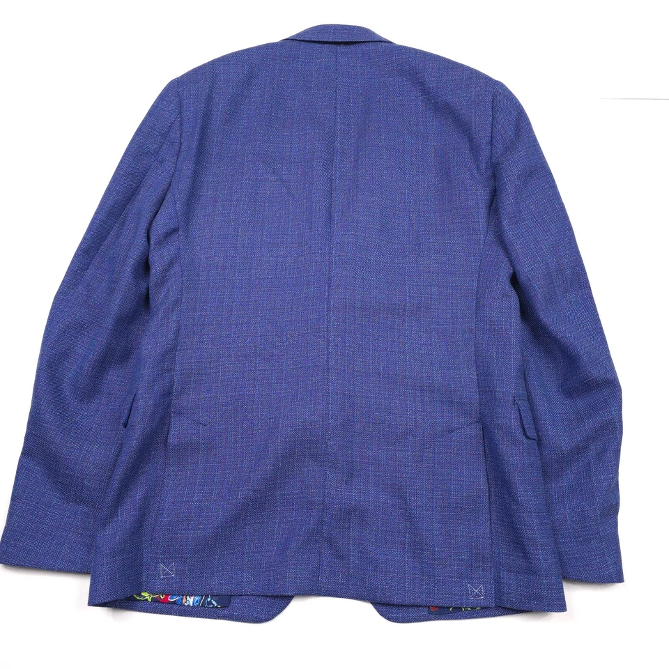 $698 Robert Graham Ringo Blue Mix Melange Sport Coat Blazer Jacket Mens Size 38R - Image 4 of 4