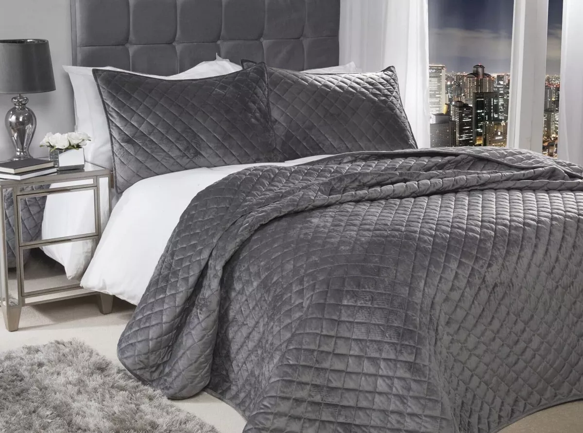 Grey velvet euro shams 2025