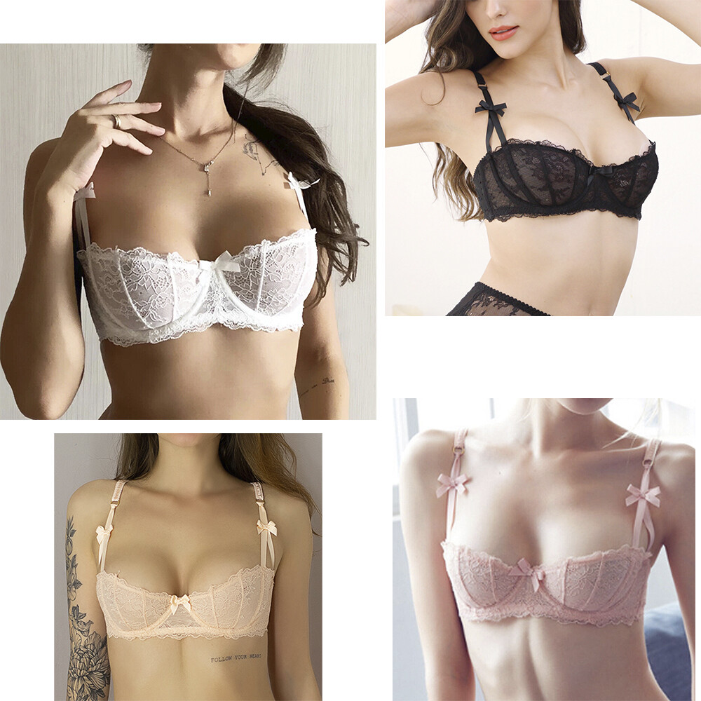 Sheer Mesh Bralette Top Unlined Bustier Lingerie for Women-image