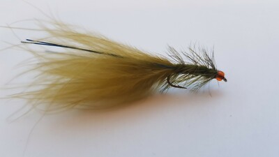 3 olive orange bead hothead blue flash damsel woolly bugger flies. Size 10.