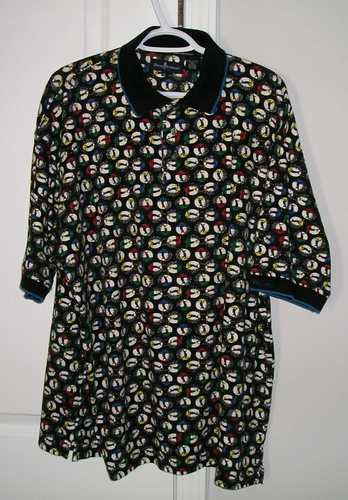 90'S GAP Old Gap all-over print short-sleeve cotton shirt, men's XL size, vintage cotton blue type Vintage Second Hand