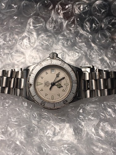 TAG HEUER 2000 Professional 972.008 Orologio al Quarzo Data Bianco Grigio  per piccole polso | eBay