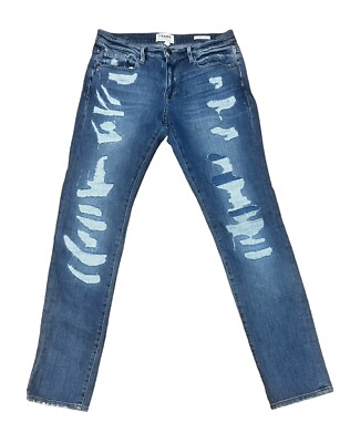 FRAME L'Homme Slim 'Lafayette' Distressed Jeans Size 30