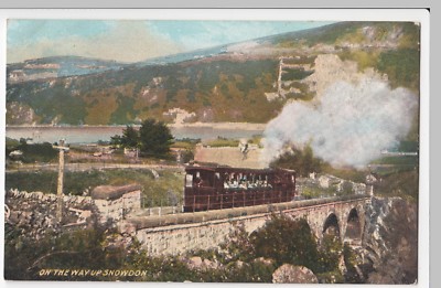 Caernarvonshire; Auf dem Weg nach oben Snowdon PPC von Dainty, unbespielt, um 1910