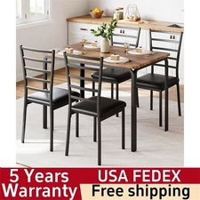 5 Piece Kitchen Dining Room Table Set Kitchen Table and Chairs Dinette Furniture