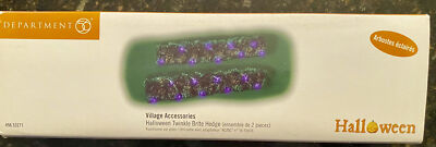 TWINKLE BRITE HEDGE (Set/2) Department 56 Halloween Village 56.53271 NEW Tested