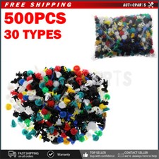 500 piezas Mixto Auto Puerta Coche Puerta Plástico Sujetador Clips Panel Parachoques Guardabarros Borde Remache