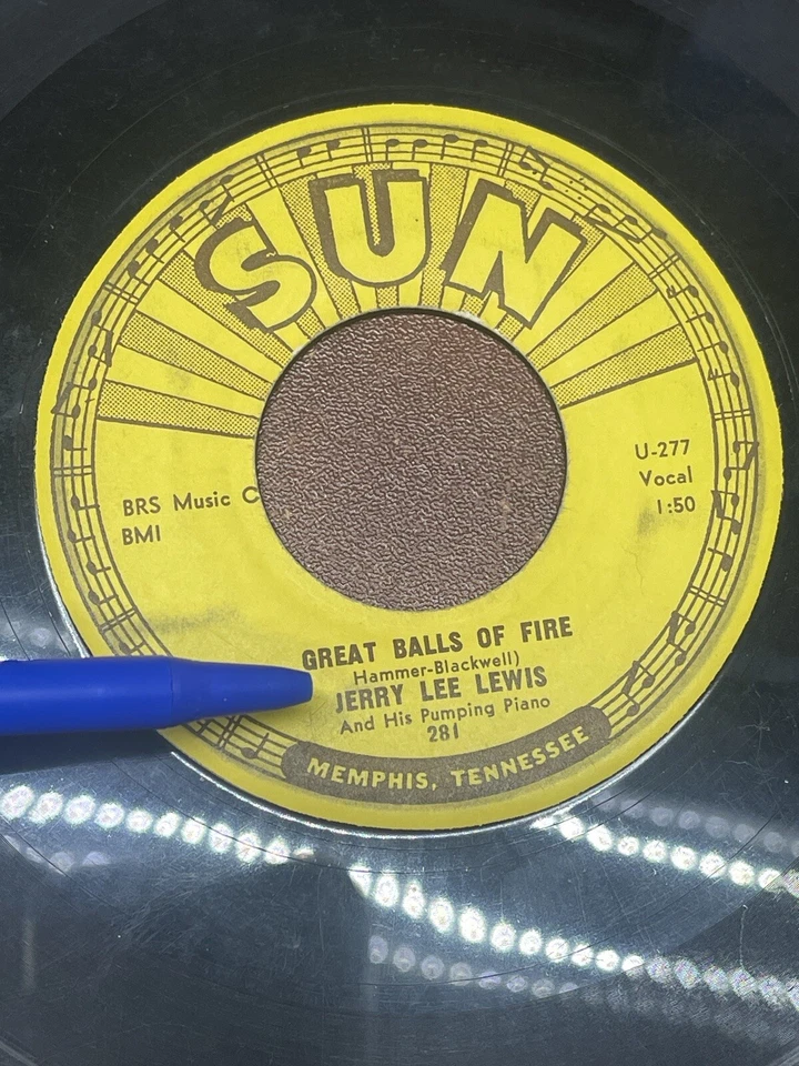 Jerry Lee Lewis GREAT BALLS OF FIRE (ROCKABILLY 45) #281 - Parenthesis Error Foto 2 de 4