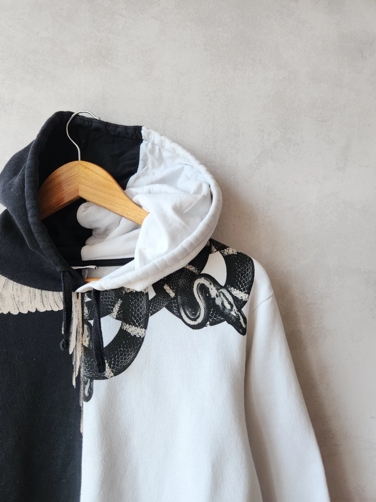 Marcelo burlon paese di milano felpa con cappuccio doppio colore taglia S