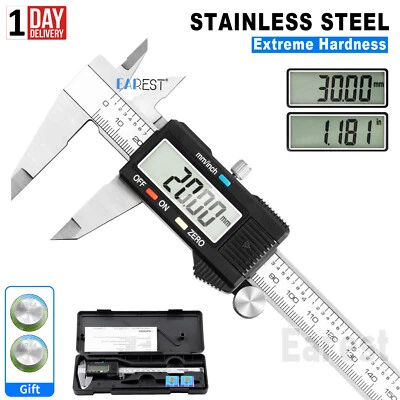 EAREST 6” 150MM LCD VERNIER DIGITAL CALIPER STAINLESS STEEL MICROMETER ELECTRONIC TOOL