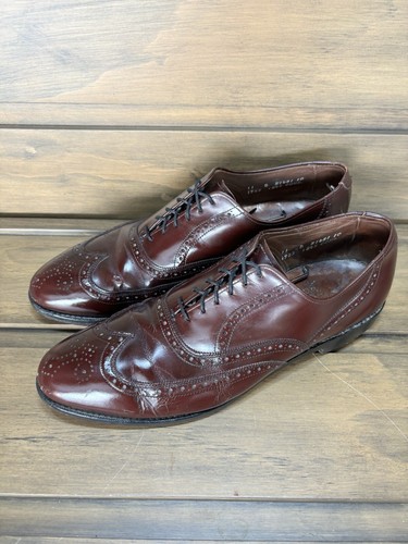 Allen Edmonds 11-B Chester Burgundy US Mens Wingtip Dress Shoes - Picture 2 of 24