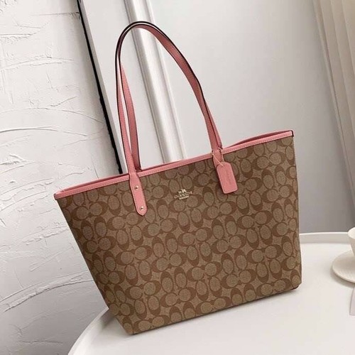 COACH F36658 Reversible City Tote Bag With Pouch Signature 5 Colors Outlet - Picture 37 of 43