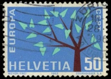 SWITZERLAND 417 - Europa "Stylized Tree" (pb11788)