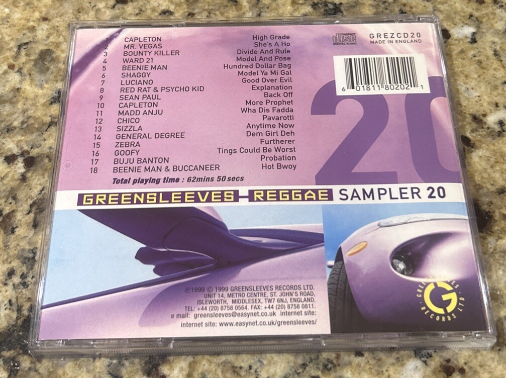 Greensleeves Reggae Sampler 20 - Various Artists (CD, 1999