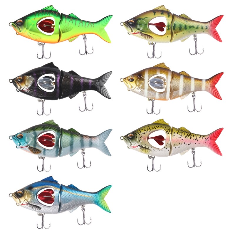3D Minnow Swimbait Fishing Lure for Saltwater Multi-Section Squid