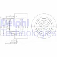 2X Delphi BG4154 Bremsscheibe Passend FüR Subaru