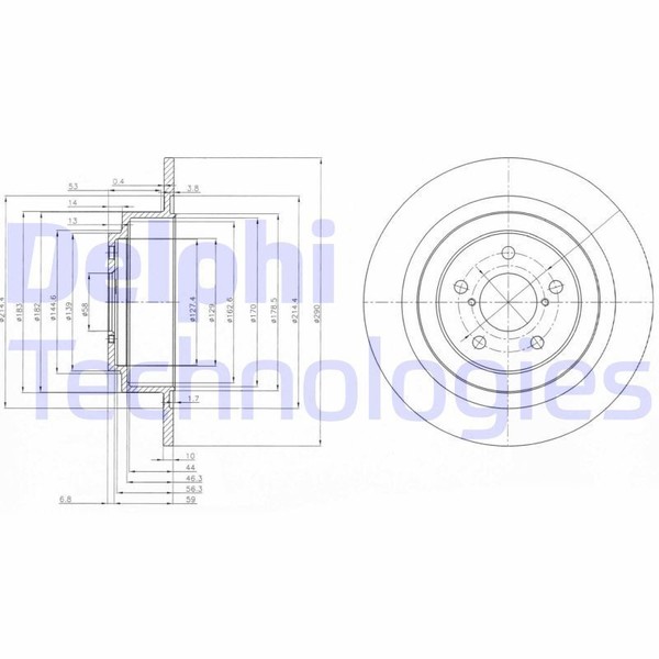 2X Delphi BG4154 Bremsscheibe Passend FüR Subaru-image