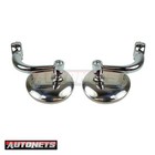 3" STAINLESS PAIR OF UNIVERSAL PEEP MIRRORS DOOR EDGE CHROME DRIP RAIL HDWR INC