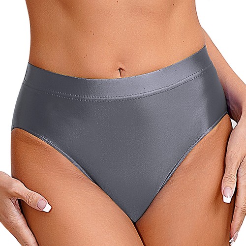 Damen Badehose einfarbig Höschen glänzend Tangas weich Slip Seide Satin Schlüpfer frech - Bild 78 von 102