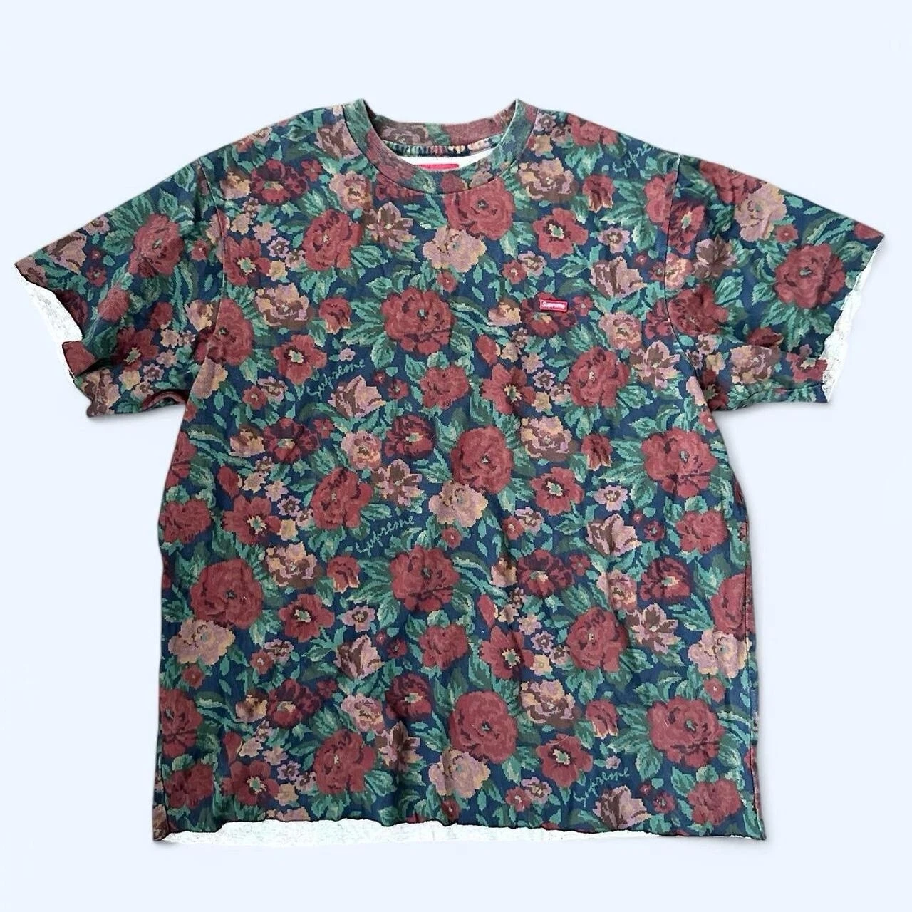 Chemise Supreme Taille Large Petite Boîte Logo Tee Digi Floral Top 2020 Manches Courtes