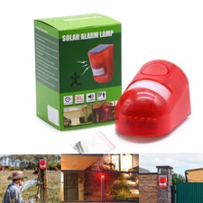 Solar Strobe Light Motion Detector Solar Alarm Light 129db Sound Security Light