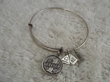 WIND & FIRE Silvertone #1 Mom Expandable Bangle Bracelet (F2)