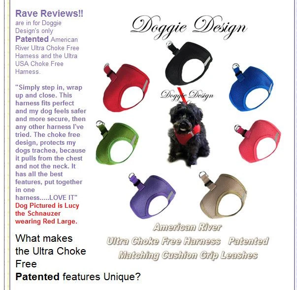 DOG HARNESS Ultra Step In CHOKE FREE American River Doggie DESIGN ALL SIZES