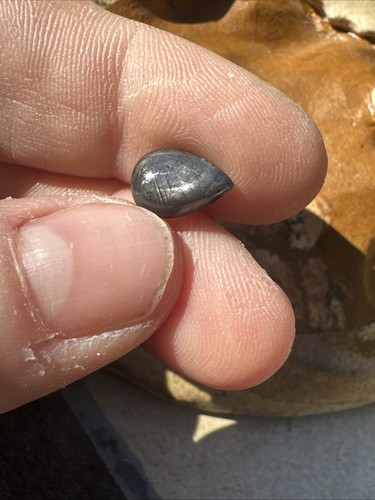 Canadian Blue Sapphire High Dome Cabochon Eye Of Odin Deposit Bluejay Mine #058 - Picture 3 of 7