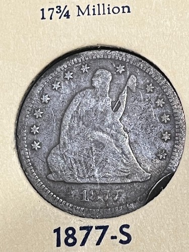 1877-S Seated Quarter - Picture 1 of 2