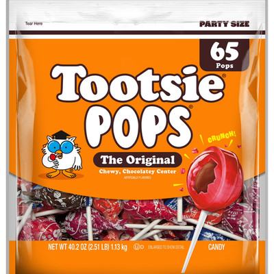Tootsie Pops, Assorted Peanut Free and Gluten Free Lollipops, 65 Count