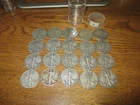 Roll of 20 walking liberty half dollars  Circulated lot # 1