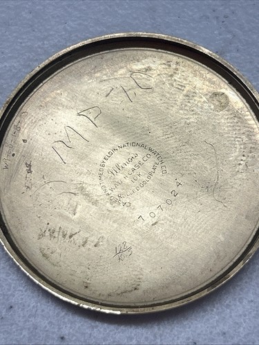 1912Elgin Grade 303 12s 7j Pocket Watch Runs But Stops Crystal Needs Put On - Picture 6 of 6