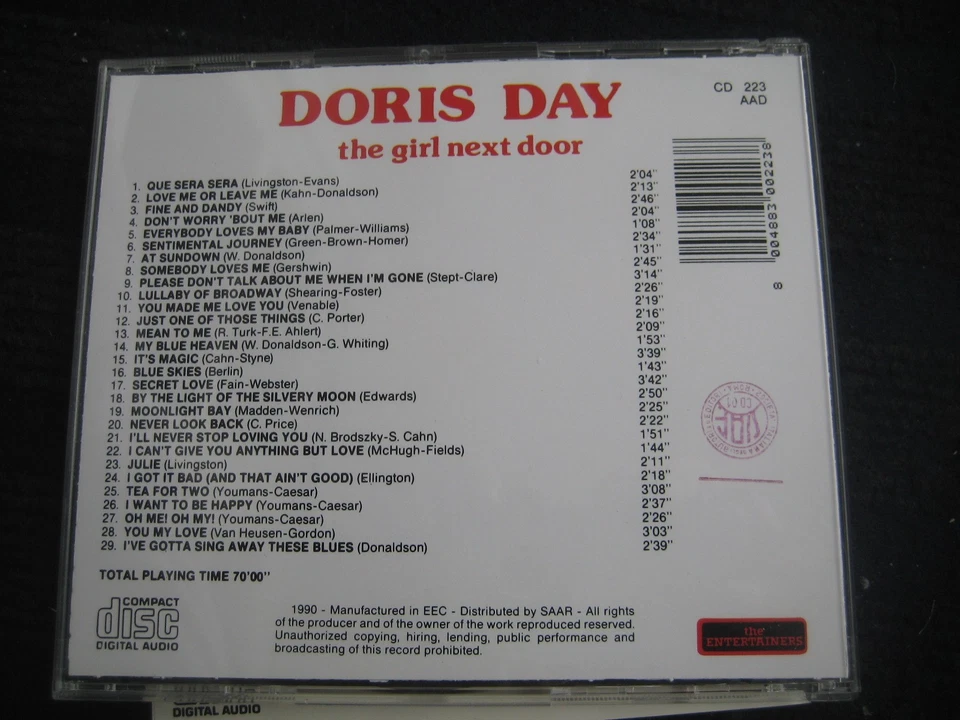 CD DORIS DAY The Girl next Door Neuwertig Best of Greatest Hits - Bild 3 von 4