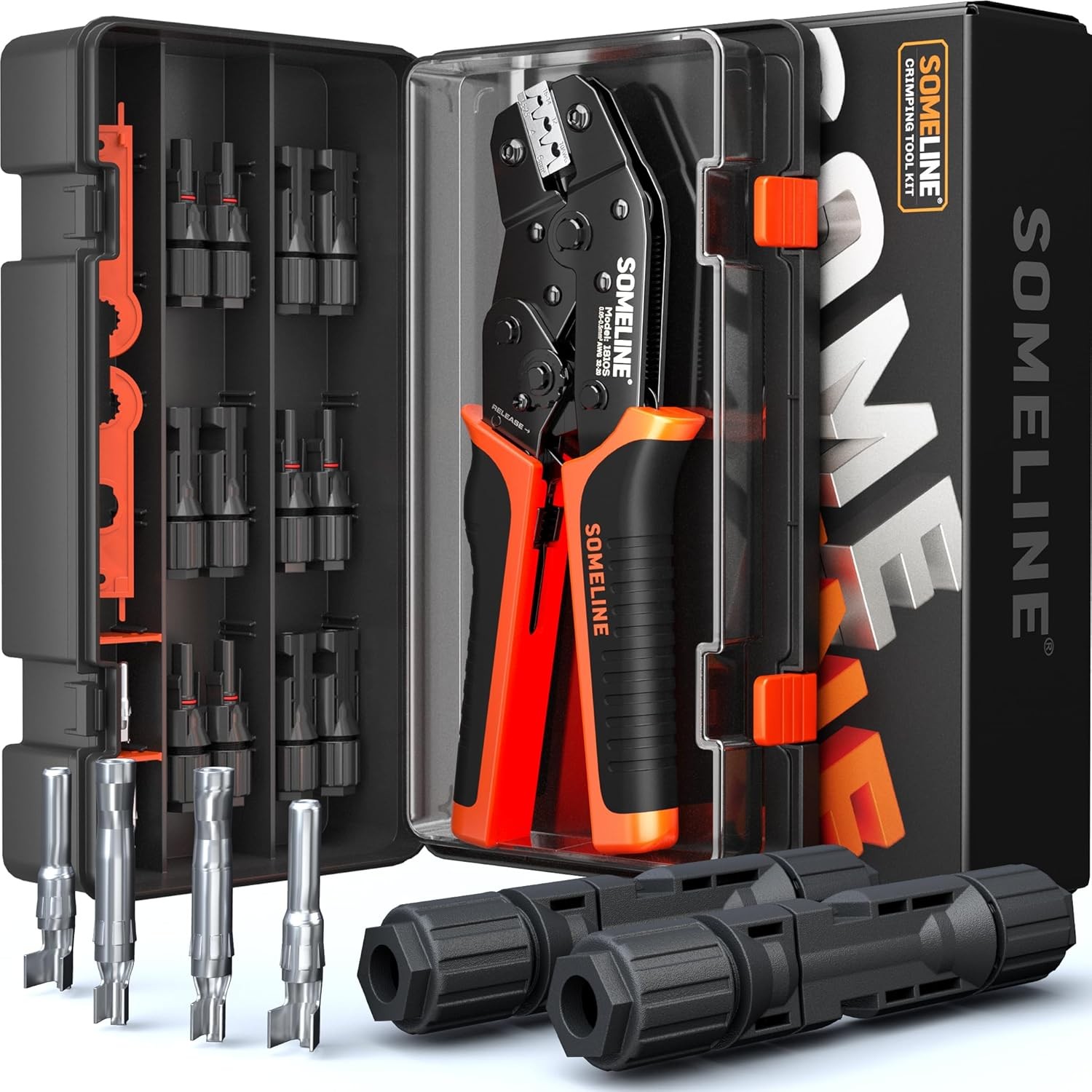 &reg; Solar Connector Crimping Tool Kit, 14-10 AWG Crimper for Solar Panel Cable ...