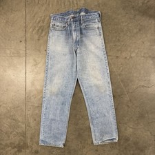 Vintage Levi  s 505 1970s Talon Zipper Jeans 39x32 Made In USA 70s Rare Denim