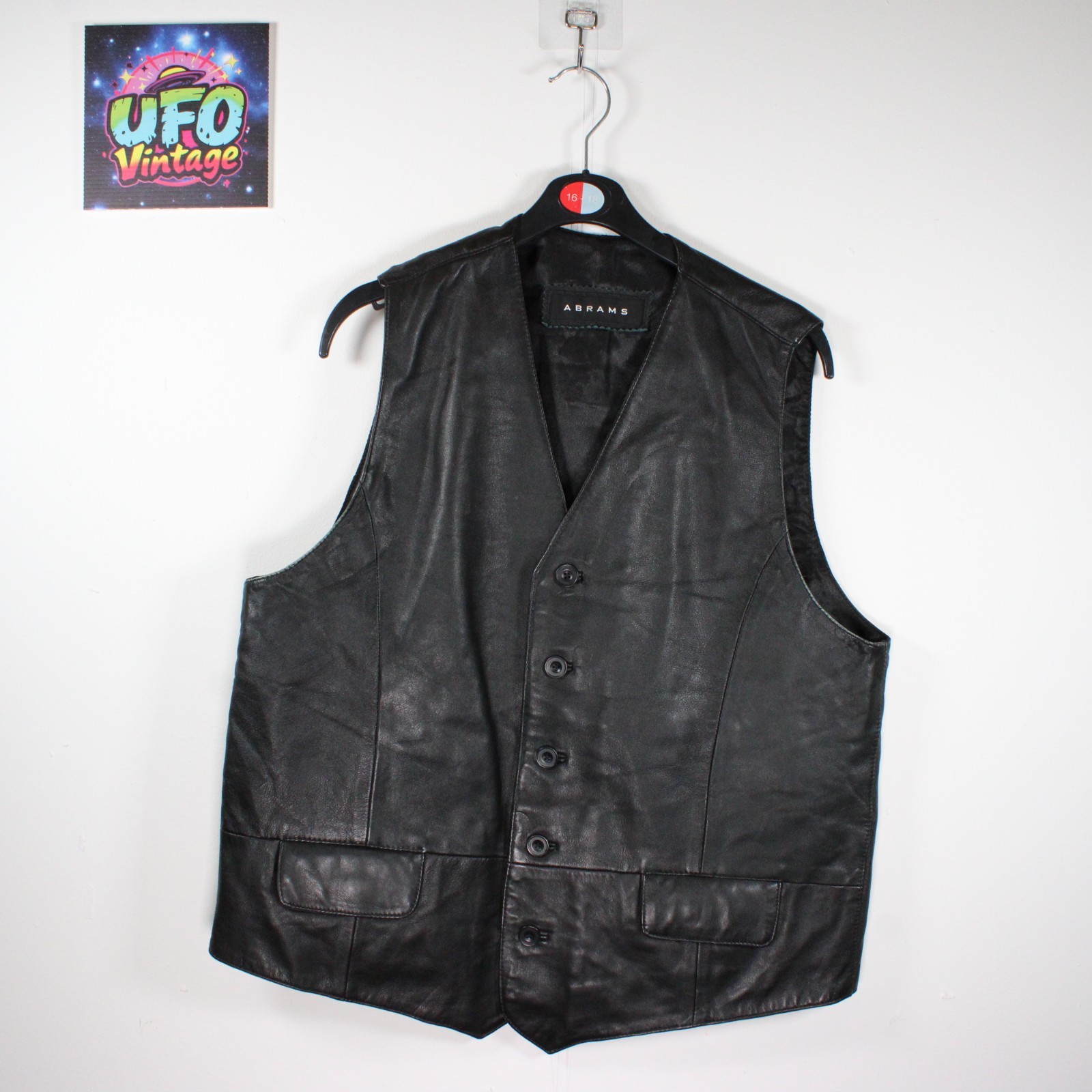 Vintage Vest Waistcoat Adults M Black Western 90s Pockets Button Country Utility