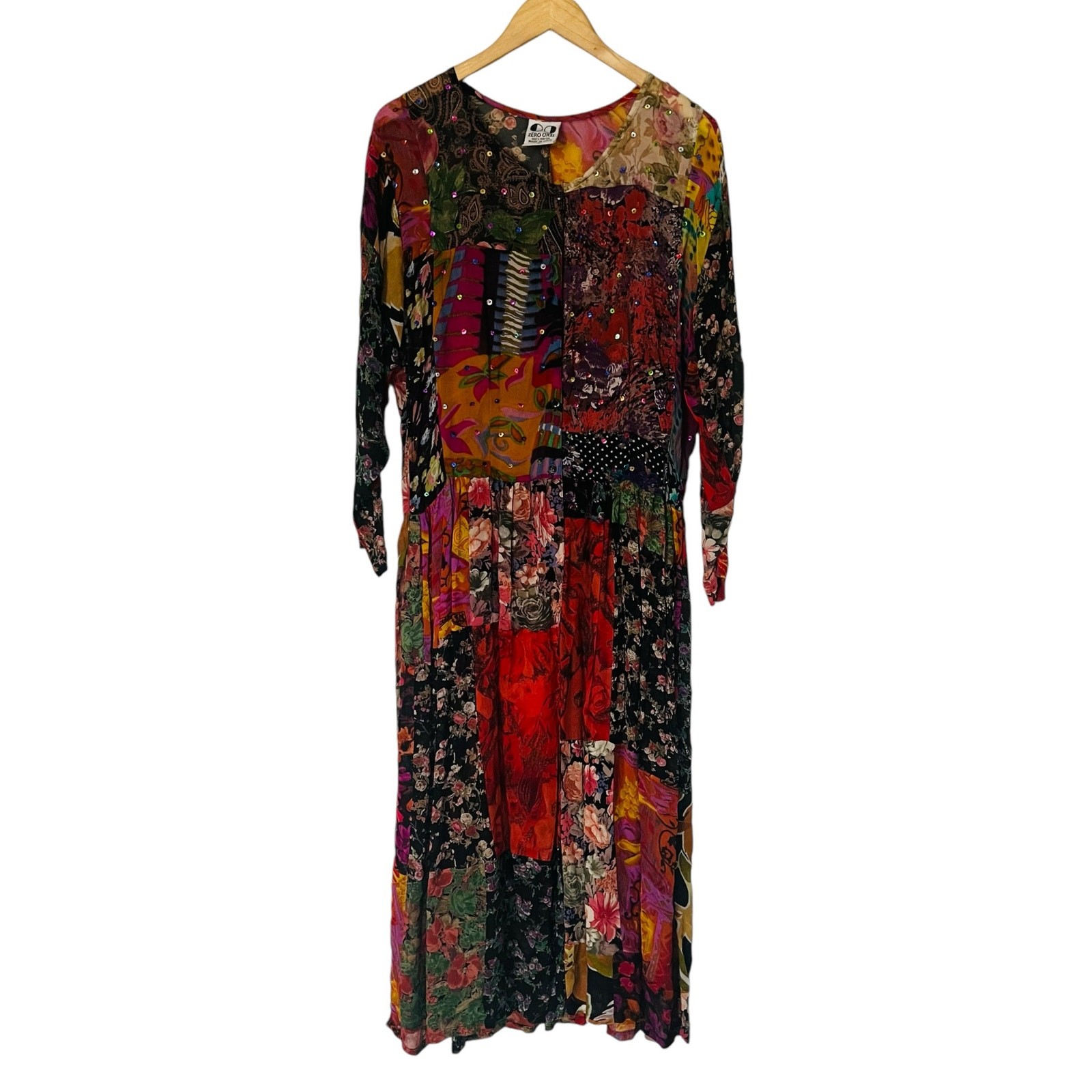 Zero Zero Multicolored Beaded Button Up Long Slee… - image 7