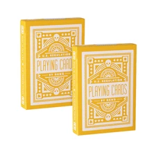 2 Dkng Yellow Wheel Deck Playing Cards Magic Tricks USA Art Of Play Aop007