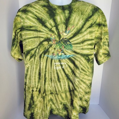 Vintage Tree Frog Tie Dye Nature Art Costa Rica Enjoy It Earth Environment Shirt