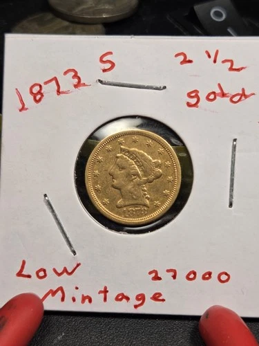 1873-S Liberty Quarter Eagle — photo from the most recent tracked eBay sale