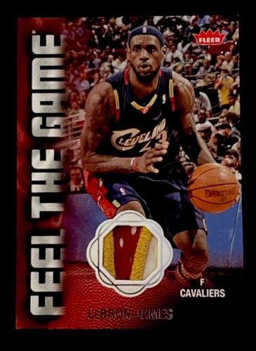 LEBRON JAMES 2008 FLEER FEEL THE GAME JERSEY PATCH 3 COLOR CAVALIERS