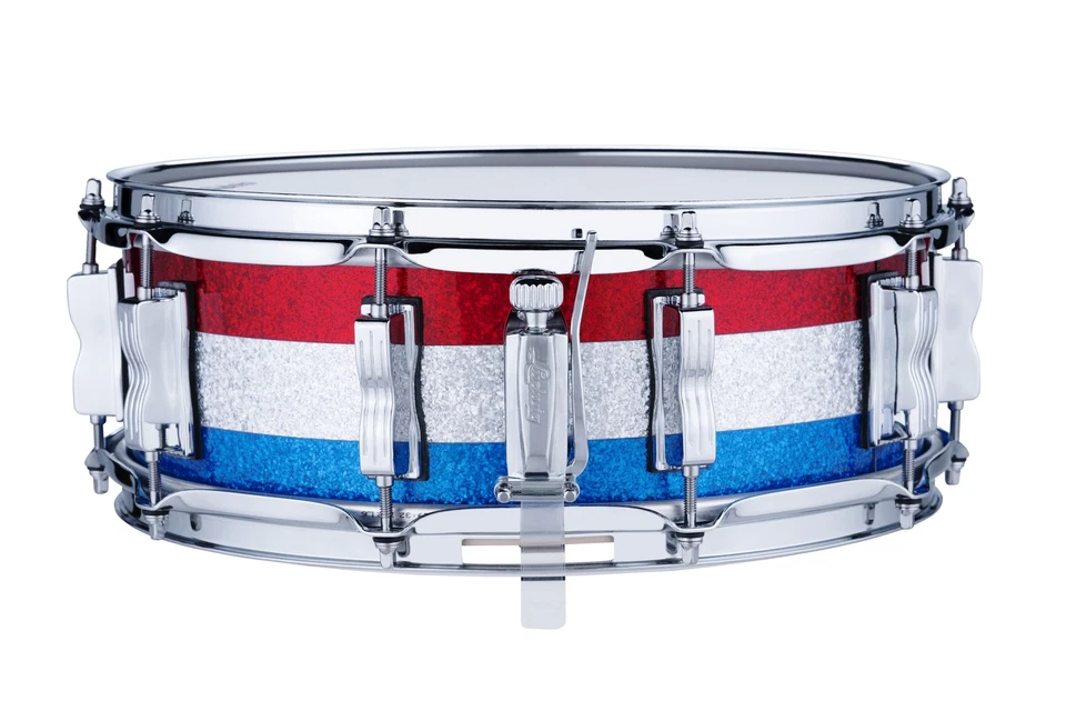 Ludwig Classic Maple 5x14" Triband Red Silver Blue Snare Drum USA Made | Dealer - Image 2 of 4