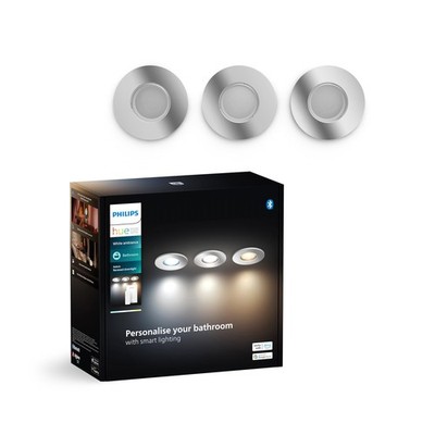Philips Hue White Ambiance Adore Einbaustrahler 3er Pack Aluminium