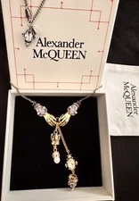 Vintage Of Alexander McQueen Gold Plated King And Queen Necklace